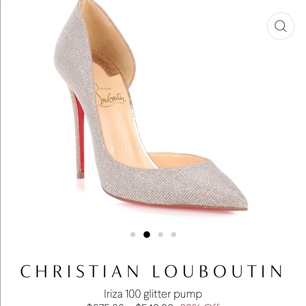 Christian Louboutin | Iriza 100mm | Glitter silver/gold Size 39.5